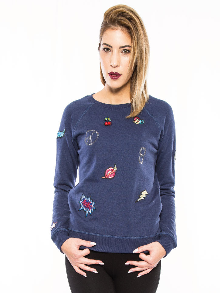 #FASHIONCOCKTAIL - SWEATSHIRT MIT PATCHES