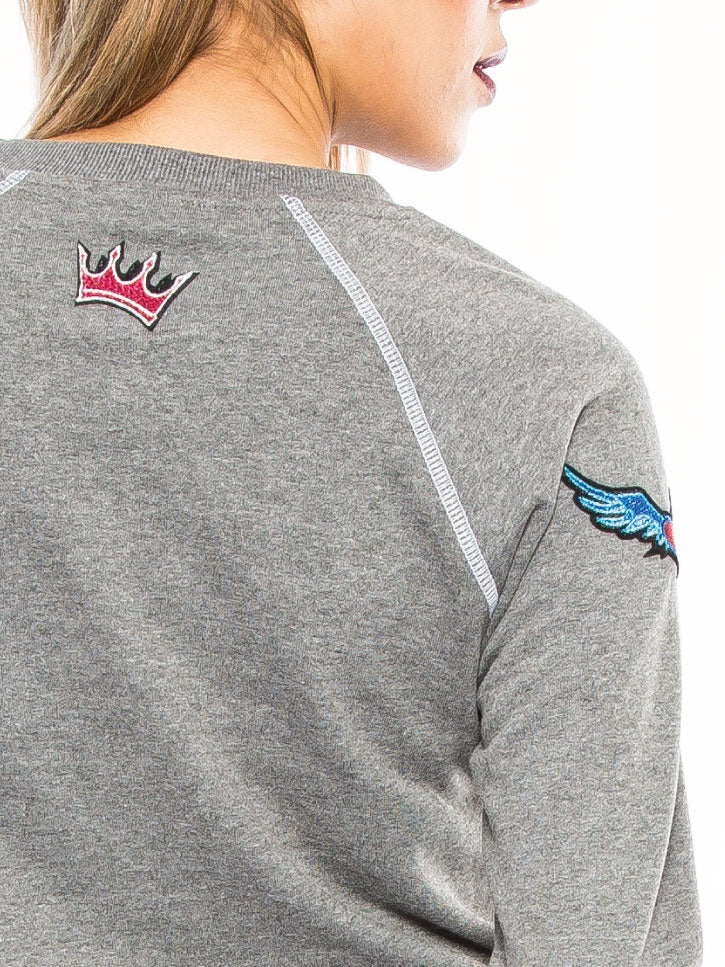 #FASHIONCOCKTAIL - SWEATSHIRT MIT PATCHES