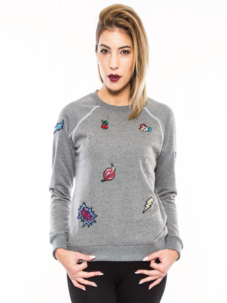 #FASHIONCOCKTAIL - SWEATSHIRT MIT PATCHES