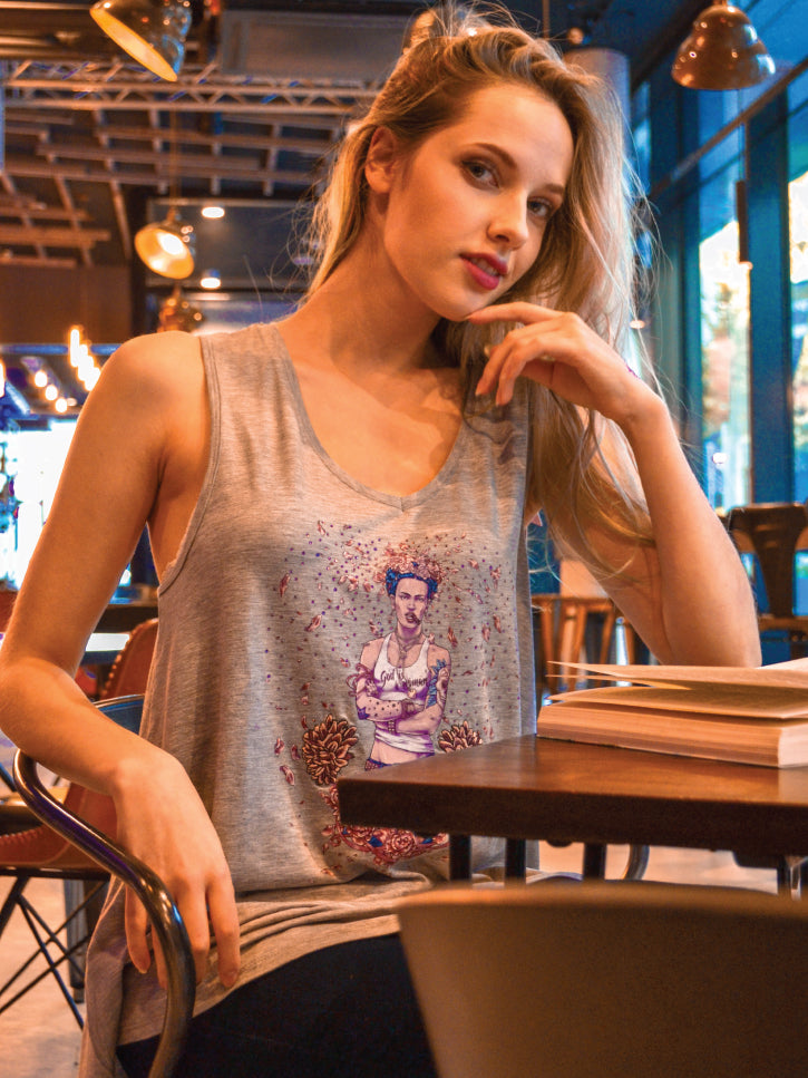 #FRIDA - Damentop in Grau