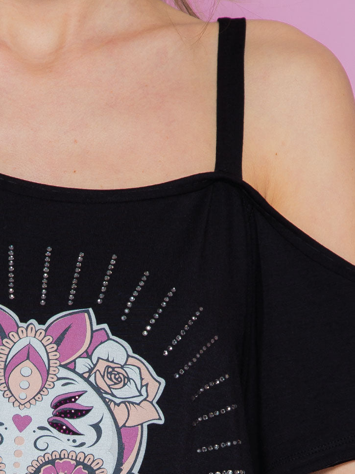 #SUGARSKULL - Damenshirt mit Totenkopf