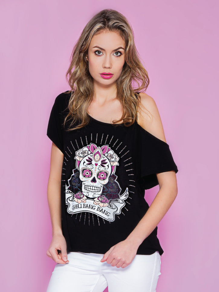 #SUGARSKULL - Damenshirt mit Totenkopf