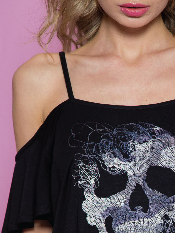 #SKULL -  Damentop mit  Totenkopf