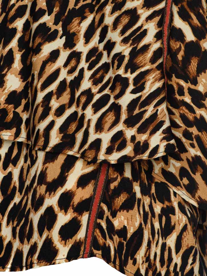 Damen Top mit All-Over Leopardenmuster