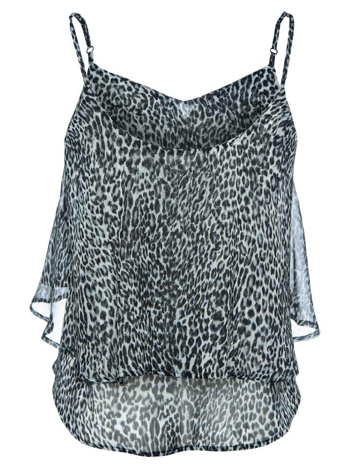 #BELEO - Damen Top mit All-Over Leopardenmuster
