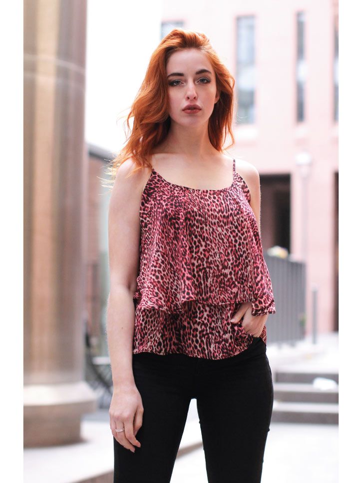 Damen Tanktop: Leopardenmuster in Pink - 2