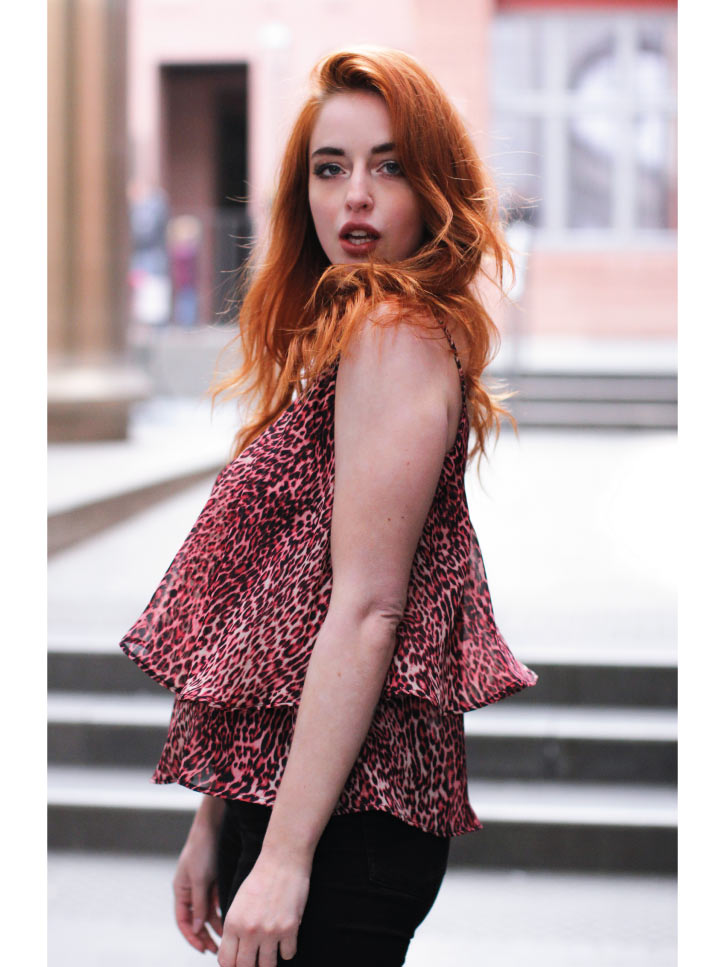 Damen Tanktop: Leopardenmuster in Pink