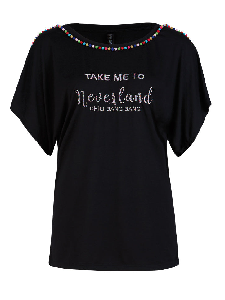 #NEVERLAND - Shirt mit bunter Stickerei