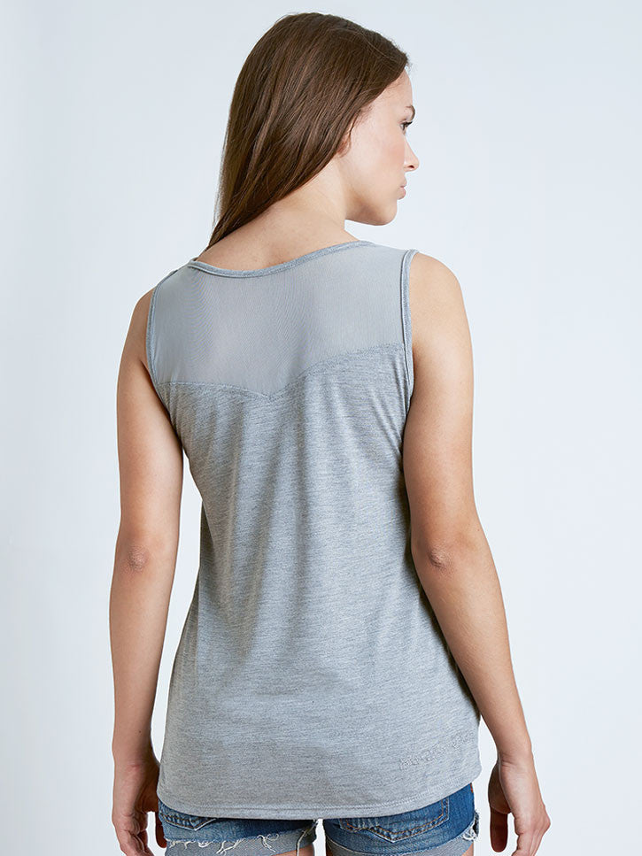 #patchmymoments Tank Top mit Patches, grau