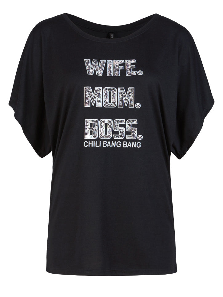 #LADYLIFE - Shirt mit Glitzerstatement